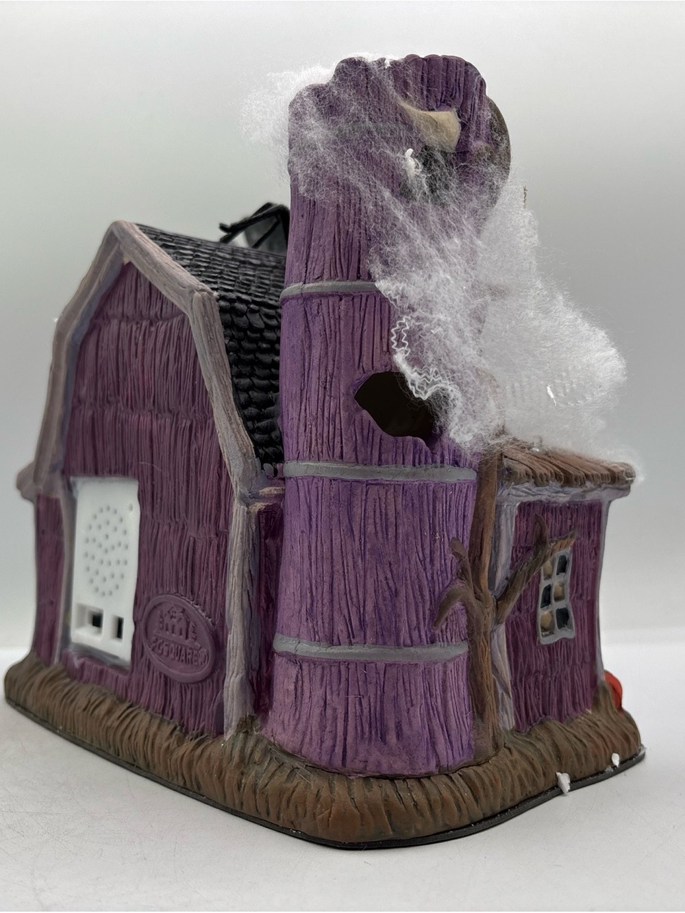 FG Square 8” The Webbed Barn Halloween Decorative Prop Hand Painted Porcelain - Picture 6 of 12
